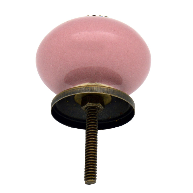 Nicola Spring - Round Ceramic Cabinet Knobs, Pink