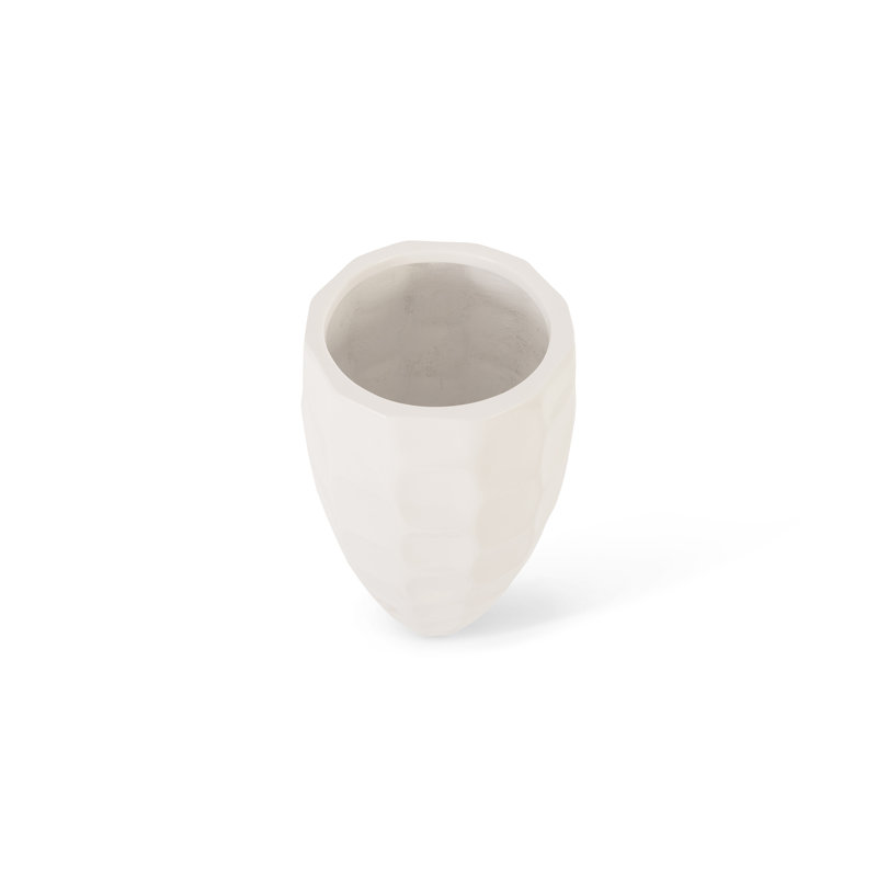 Mando Resin Pot Planter, 28" H x 13" W x 13" D, White