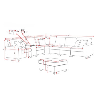 Naomi Piece Upholstered Sectional