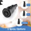 Robinet de cuisine mural - 3 fonctions, acier inoxydable 304, surface, poignées à levier double, bec haut rotatif à 360 °, buse rétractable, conception simple noir mat avec fonctions de corrosion, de rotation