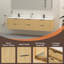 Meuble-lavabo mural 84 po en bois massif avec double vasque en acrylique et dosseret en acrylique-1785951121-1785951120
