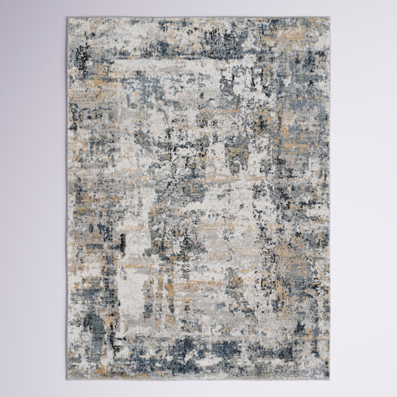 Mckain Abstract Indoor Rug, Rectangle 5'3" x 7'3"