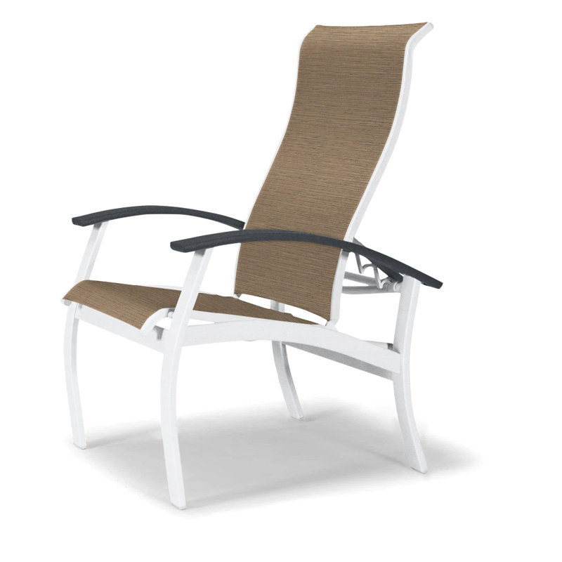 Askar Premium All-Weather Wicker Outdoor Dining Armchair with Cushion, Classic Graphite, Gloss White, Cobalt 35D Sunbrella®