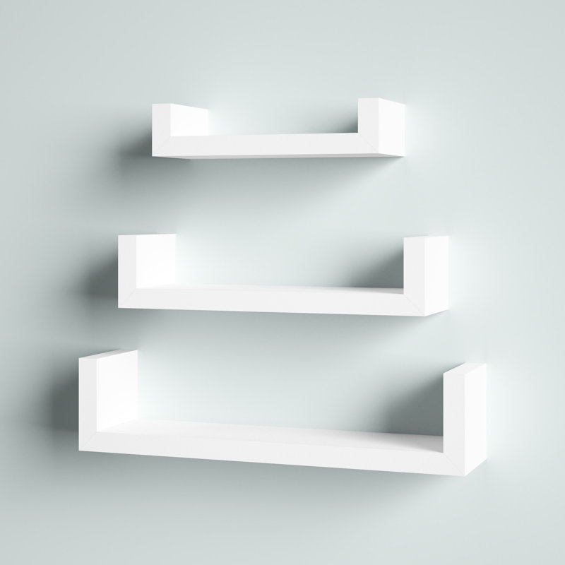 Ensemble de tablettes flottantes de 3 pièces Wickes, Blanc