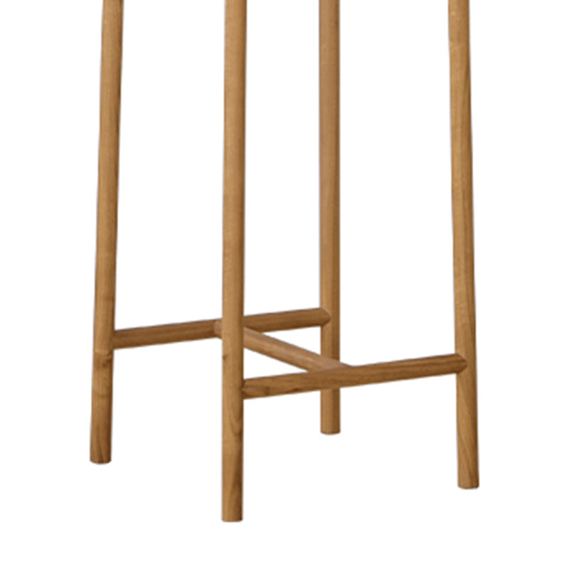 Support pour plante en bois massif Mortaise à grain de bois naturel, Marron clair