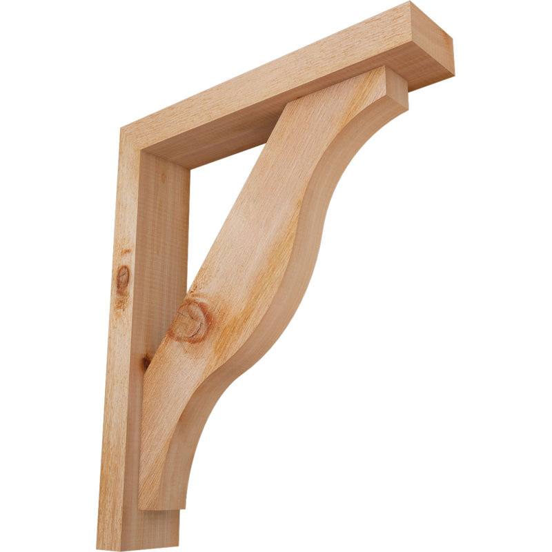 Support Funston Block avec support décalé, 24 x 20, Cèdre rouge occidental de l 4 po (scié brut)