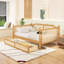Lit de jour simple en rotin de style traditionnel avec 2 tiroirs