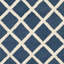 Tapis bleu marine / ivoire en laine Sanyla-293019553