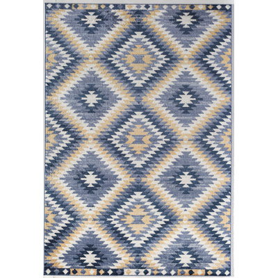 Heron Bodrum Tribal Kilim Denim Area Rug