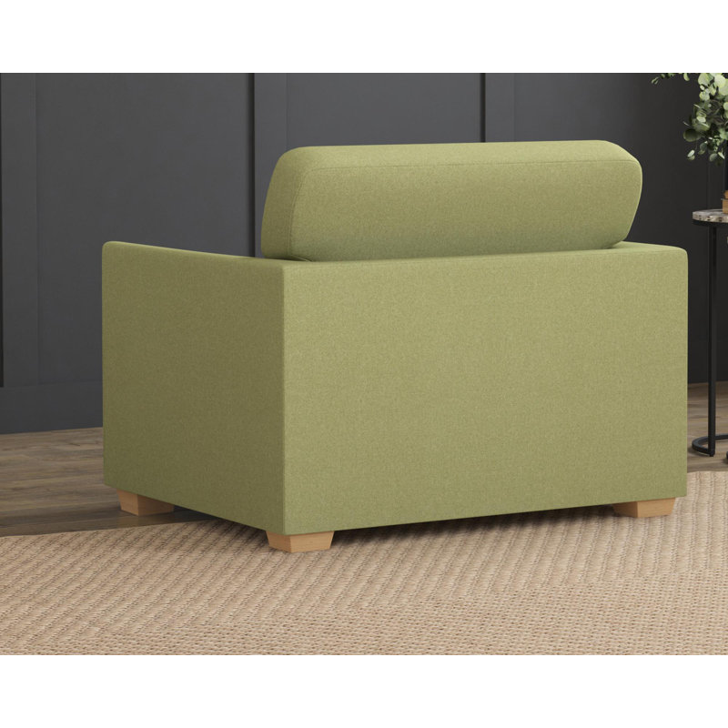 Upholstered Armchair, Olive