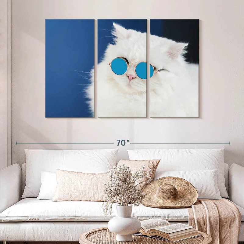 Brampt Cat Glasses, 32" H x 50" W