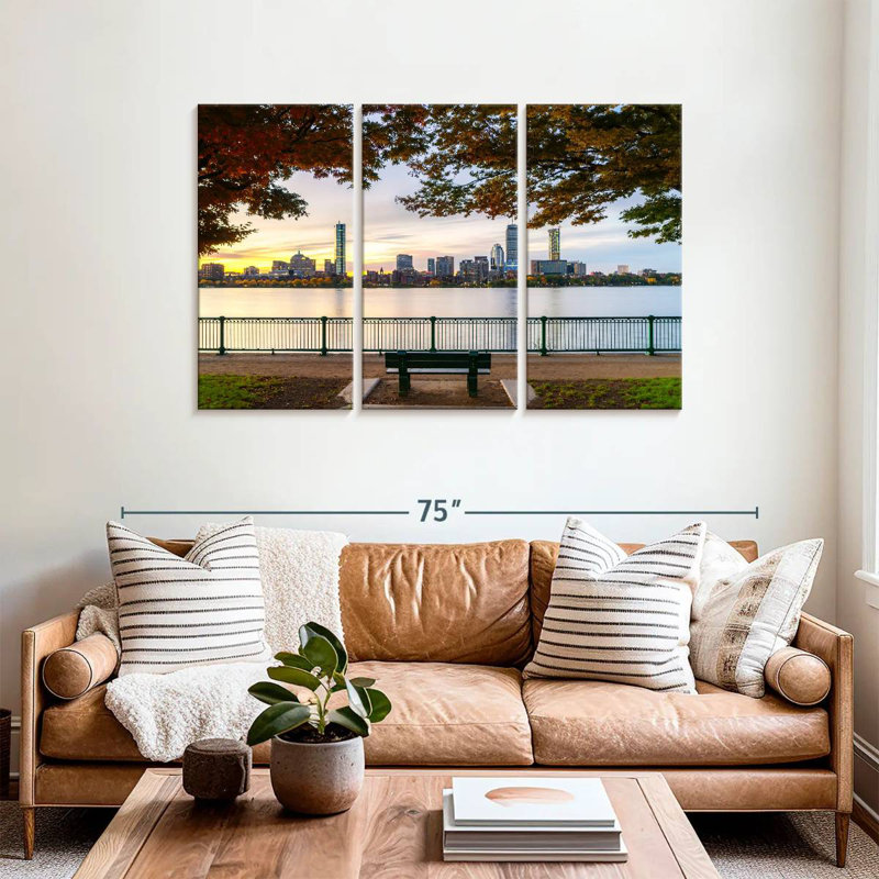 Sireci Boston Skyline In Autumn, 36" H x 57" W