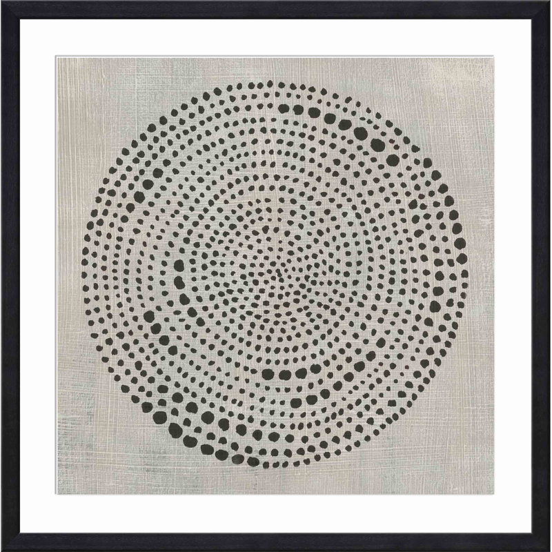 Mythos I par Chariklia Zarris - peinture encadrée, Cadre photo simple noir avec passe-partout, H 30 po x l 30 po