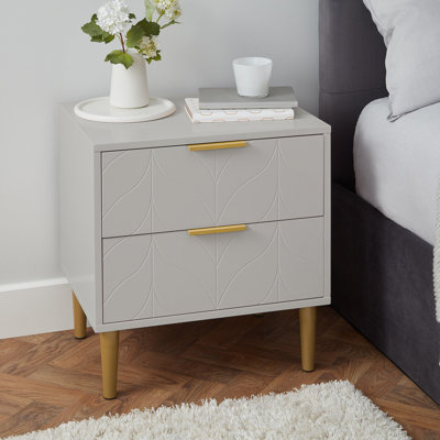 Adams 50cm W Manufactured Wood Bedside Table