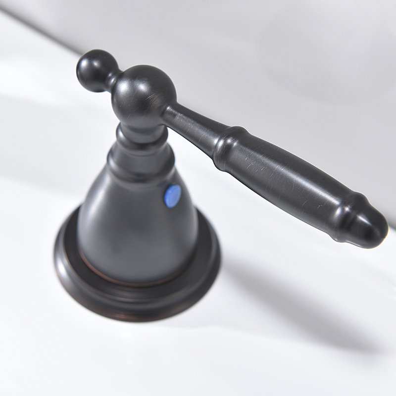 2-handle Bathroom Faucet with Drain Assembly, Bronze