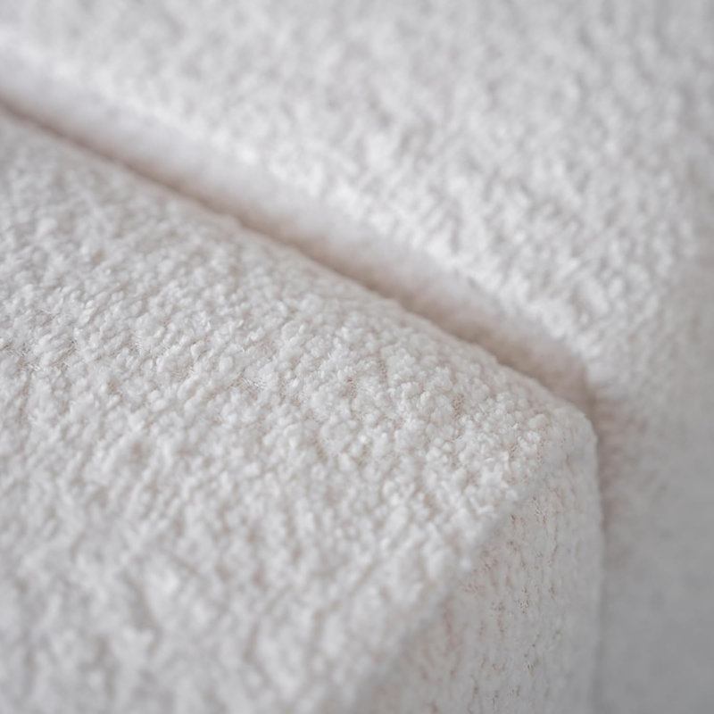 Canapé en L avec méridienne Imola, Right Hand Facing, Boucle, White