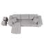 Canapé-lit modulaire réversible en L de 104,5 po à 3 places avec méridienne de rangement et 2 tabourets pour le salon, gris-848435323