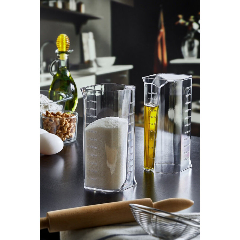 Acrylic 550ml Double Sided Measuring Cup Liquid Jug Baking Cooking Lab Kitchen