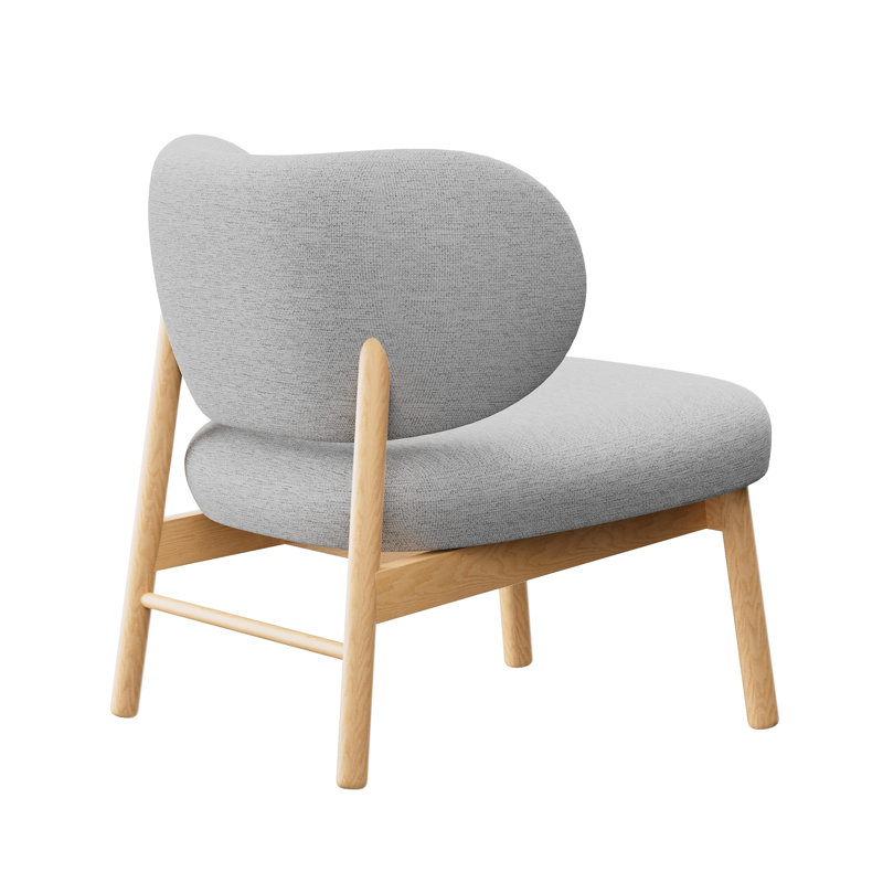 Chaise d'appoint rembourrée en bois
