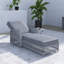 Chaise longue d'extérieur inclinable avec accoudoirs-379995307