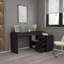 Bureau, 3 tiroirs, 4 pieds, 2 tablettes