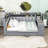 Full Daybed with Shelves,Drawers,LED Light and Desk-463784774