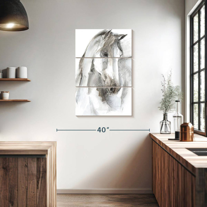 Brampt Watercolor Equine Study I, 38" H x 24" W