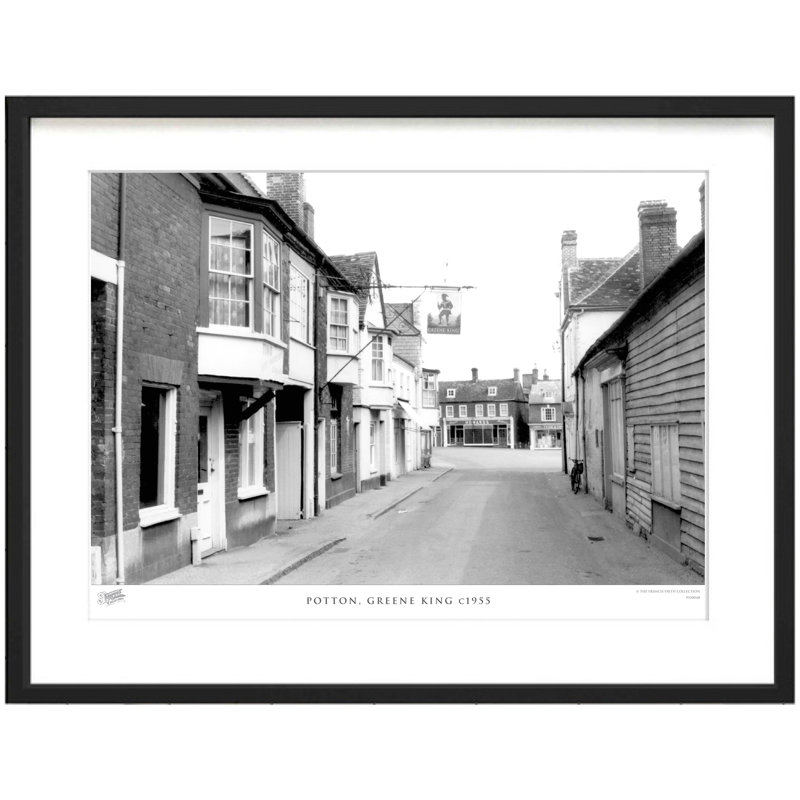 Potton, Greene King C1955 - Single Picture Frame Print, 45cm H X 60cm W x 2cm D