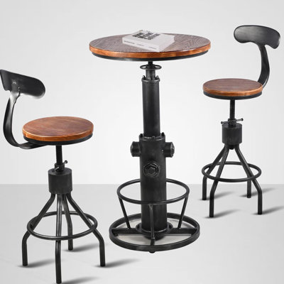 Javin Pine Solid Wood Top Four Leg Dining Set