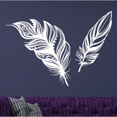 Adhésif décoratif plumes