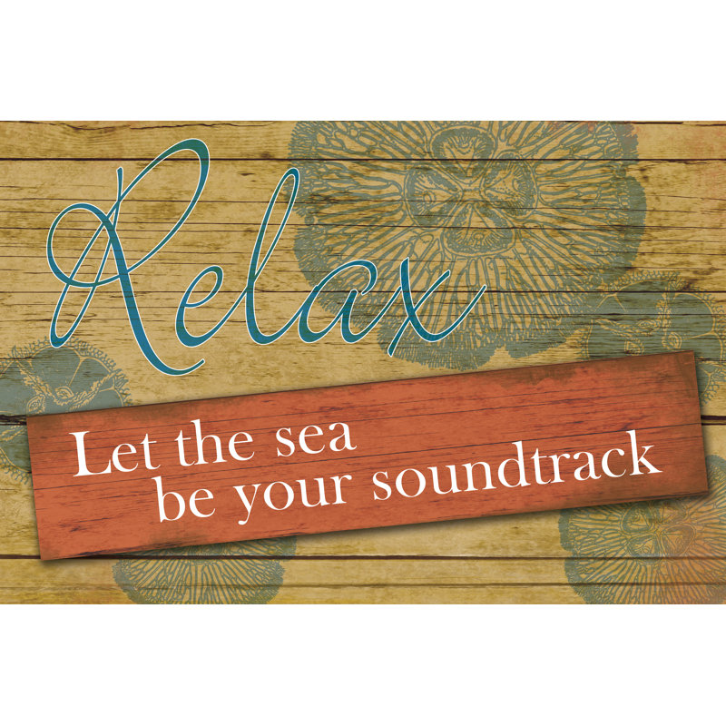 Relax Sea Soundtrack - Wrapped Canvas Print, 51cm H x 76cm W x 3.8cm D