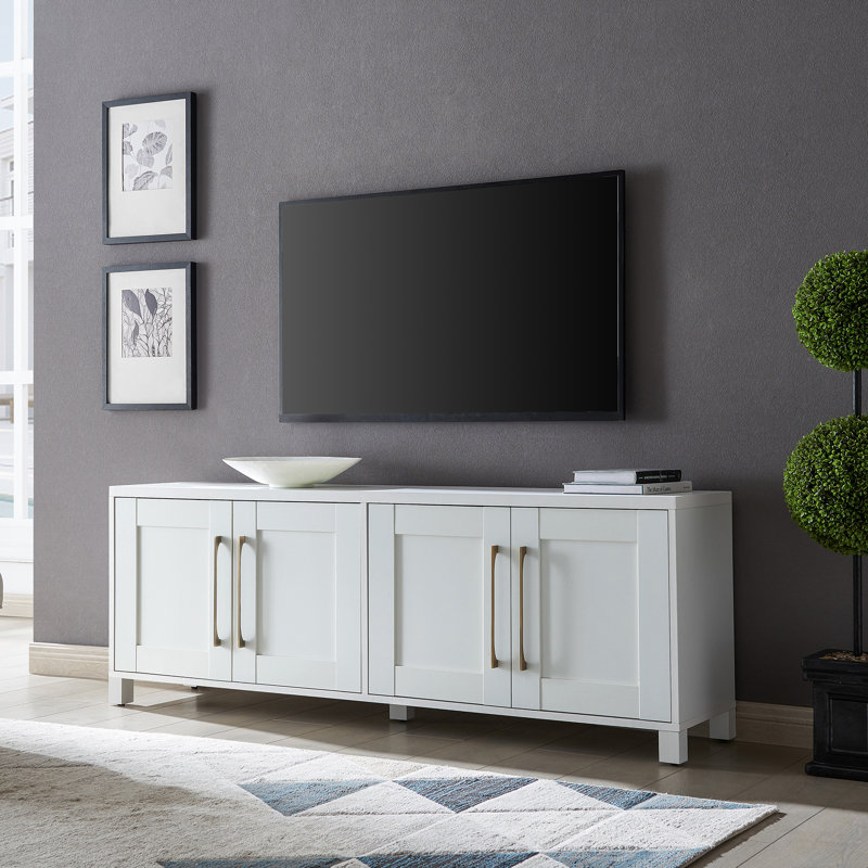Chabot Rectangular TV Stand for TVs up to 75" in White, White