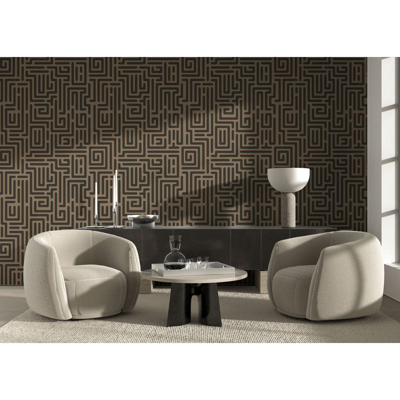Diallo - Wallpaper by Sabrina Yvonne, Mocha, Non-pasted, Paper