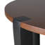 Table d'appoint en brun et noir, surface ronde de 22,20 po, hauteur de 26,2 po, pour les livres et les décorations, pour une utilisation intérieure et extérieure, travail d'assemblage sans effort, table en bois noir, partie de table, hauteur, idéal