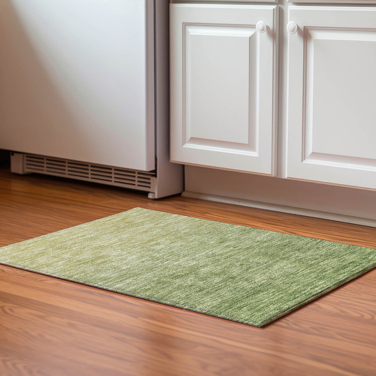 Premium Machine Washable Prisco Green Rug