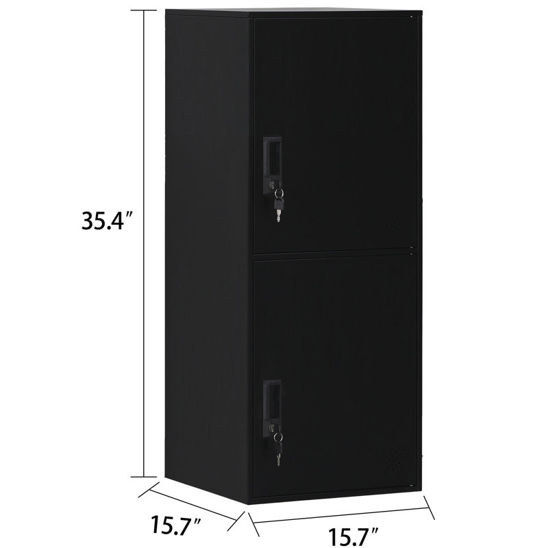 Armoire de rangement verticale empilable à 3 portes avec serrure, dispositif anti-défaut, Lcokeur en métal, organisateur pour le bureau, la maison, le gymnase, l'école, les employés, les enfants.