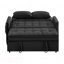 Canapé-lit convertible en velours, canapé-lit réglable à 5 positions avec lit escamotable et poche de rangement latérale, canapé-lit multifonctionnel 2-en-1-133414732