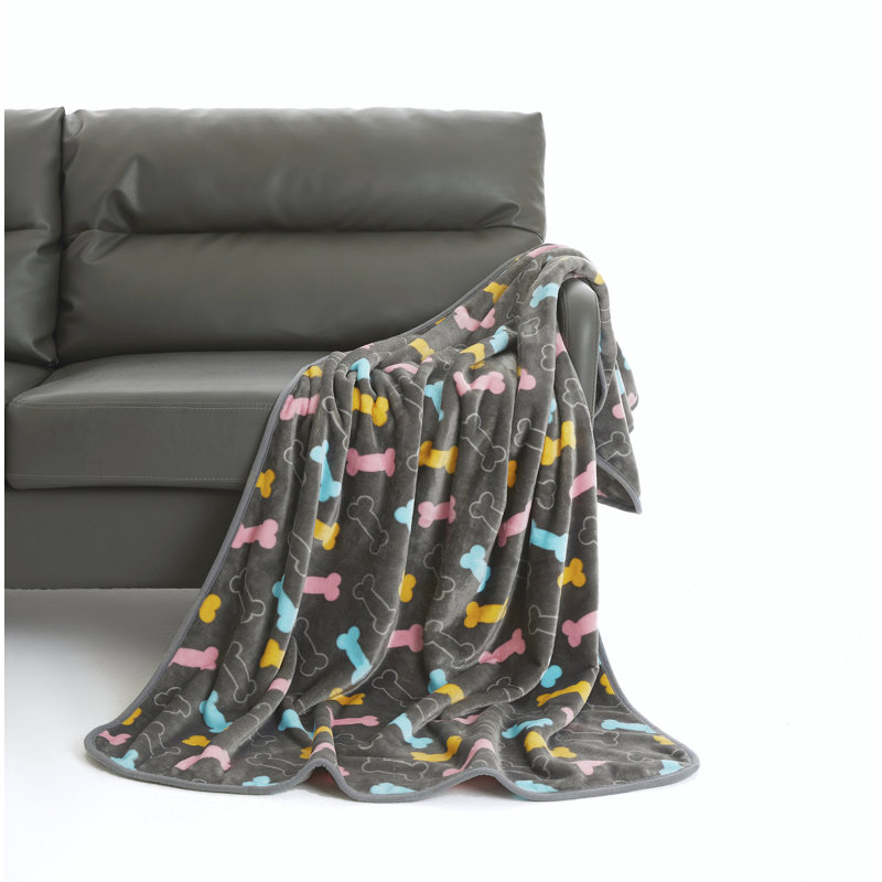 Couverture en molleton / microfibre Fluffy Premium, Gris foncé