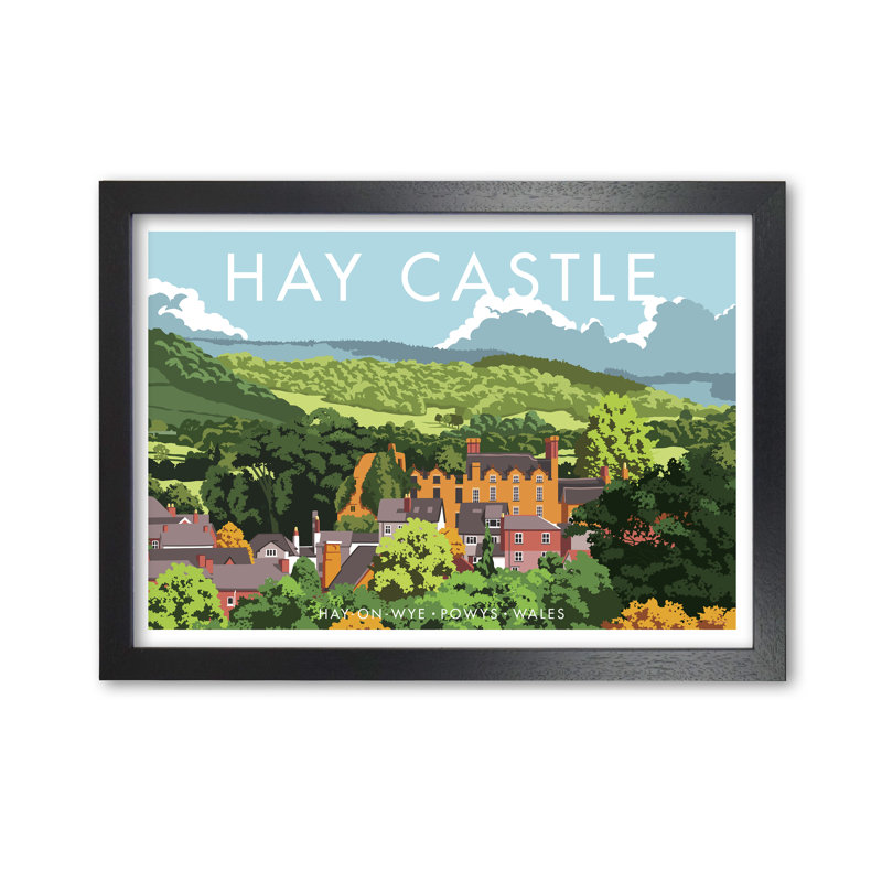 Hay Castle by Stephen Millership - Print, 42 cm H x 59.4 cm W x 5 cm D, Black