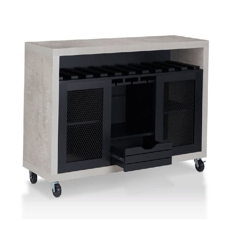 Armoire à vin / îlot de cuisine (noir), Noir