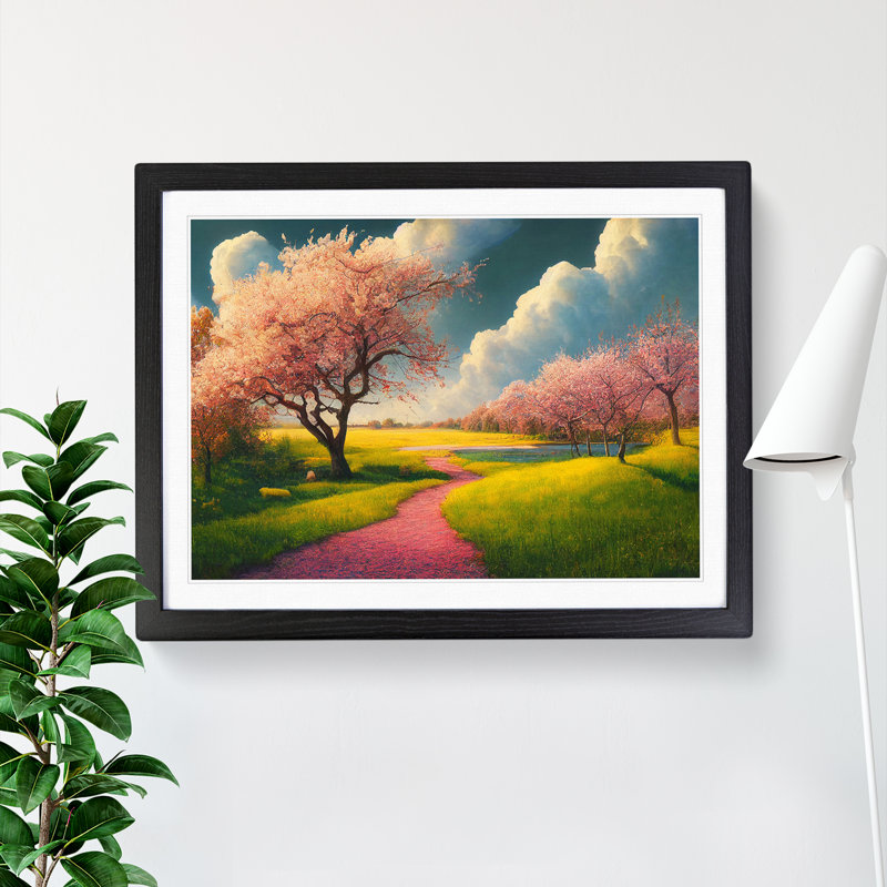 A Mind Blowing Spring Forest - Framed Print, Black Framed, 46cm H x 64cm W x 2cm D