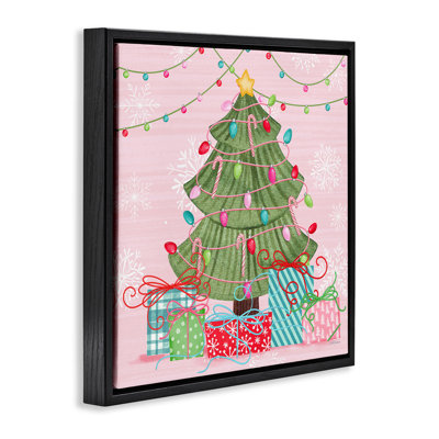 Cadre flottant Merry Pinkmas Tree, design par Nicole Tamarin