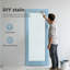 Portes intérieures en bois massif blanc solide, verre givré, style moderne