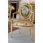 Solid Wood Arm Chair in Gold