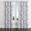 Rideaux occultant Boho - rideau à œillets bleu botanique - 1 panneau-1691813564-1691813562