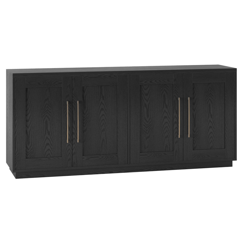 Tillman 68" Rectangular Buffet Table in Black Grain, Black Grain