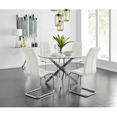 Ensemble de 4 tables de salle à manger Tierra Sleek