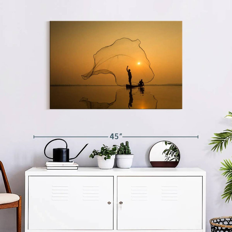 Pêcheurs thaïlandais, H 24 po x l 36 po