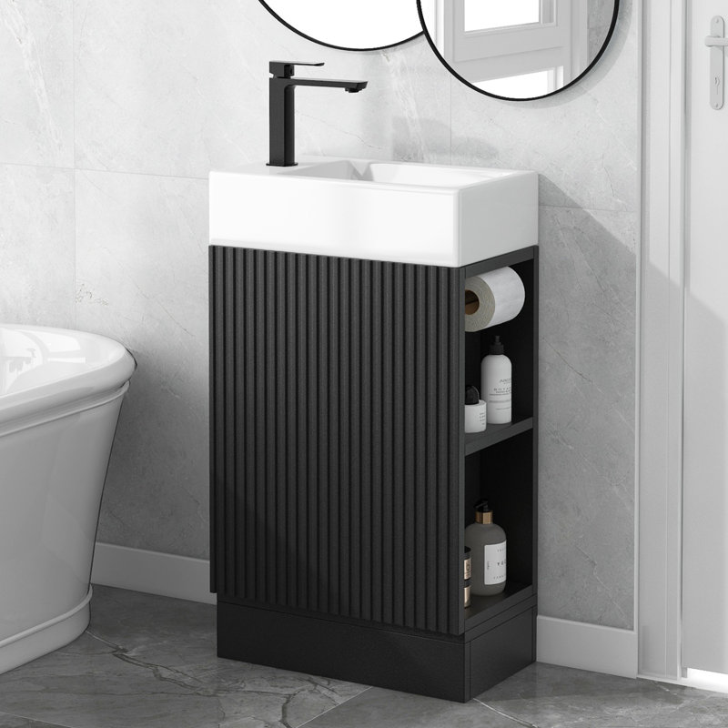 Meuble-lavabo avec tablette, meuble-lavabo avec tablette