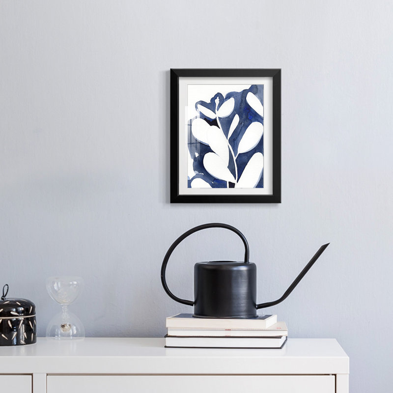 Eucalyptus bleu II - impression encadrée, Noir